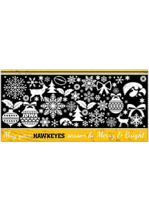 Iowa Hawkeyes Merry and Bright Sign - Black