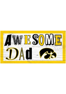 Iowa Hawkeyes Awesome Dad Sign