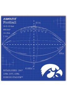 Iowa Hawkeyes Ball Blueprint Sign