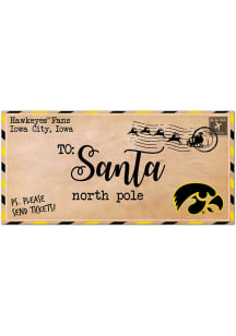 Iowa Hawkeyes To Santa Sign