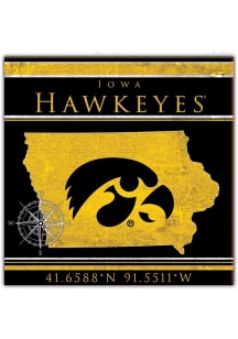 Iowa Hawkeyes Coordinates Sign