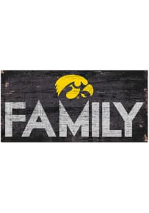 Iowa Hawkeyes Family 6x12 Sign