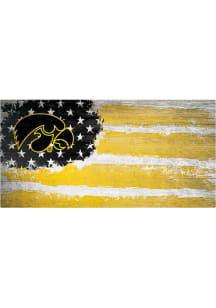 Iowa Hawkeyes Flag 6x12 Sign