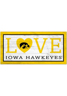 Iowa Hawkeyes Love 6x12 Sign