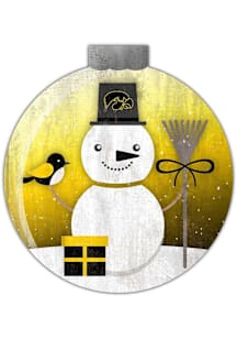 Iowa Hawkeyes Snowglobe 12 Inch Sign - Black