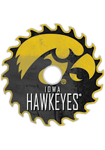 Iowa Hawkeyes Rust Circular Saw Sign - Black