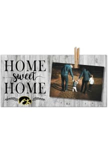 Iowa Hawkeyes Home Sweet Home Clothespin Picture Frame