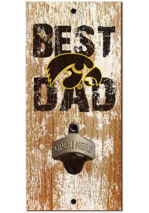 Iowa Hawkeyes Best Dad Bottle Opener Sign
