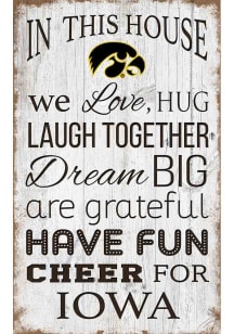 Iowa Hawkeyes In This House 11x19 Sign