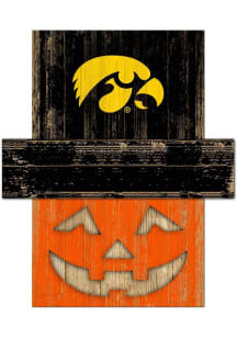 Iowa Hawkeyes Pumpkin Head Sign