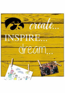 Black Iowa Hawkeyes Create Inspire Dream Sign