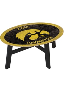 Iowa Hawkeyes Team Color Logo Black Coffee Table