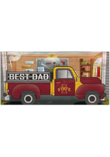 Iowa State Cyclones Best Dad Truck Sign