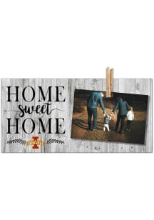 Iowa State Cyclones Home Sweet Home Clothespin Picture Frame