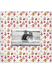 Iowa State Cyclones Floral Pattern Picture Frame