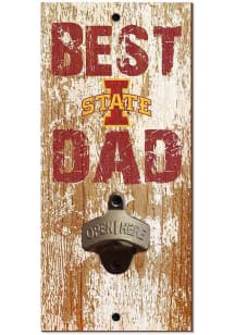 Iowa State Cyclones Best Dad Bottle Opener Sign