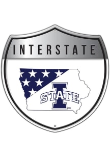 Iowa State Cyclones Patriotic Interstate Metal Sign