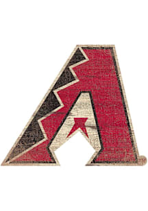 Arizona Diamondbacks Distressed Logo Cutout Sign - Red
