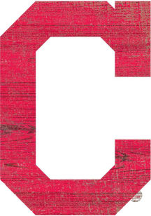 Cleveland Guardians Distressed Logo Cutout Sign