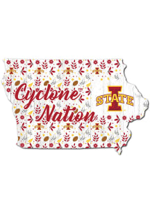 Iowa State Cyclones 24 Inch Floral State Wall Art