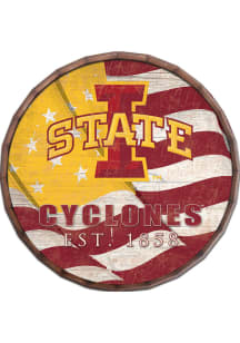 Iowa State Cyclones Flag 16 Inch Barrel Top Sign