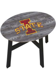 Iowa State Cyclones Logo Heritage Side Red End Table