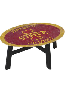 Iowa State Cyclones Team Color Logo Red Coffee Table