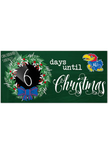 Kansas Jayhawks Chalk Christmas Countdown Sign