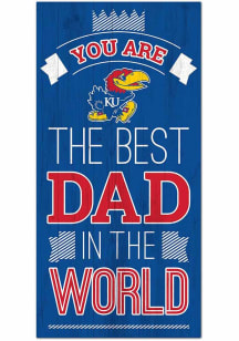 Kansas Jayhawks Best Dad in the World Sign