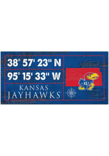 Kansas Jayhawks Horizontal Coordinate Sign