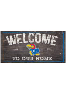 Kansas Jayhawks Welcome Distressed Sign