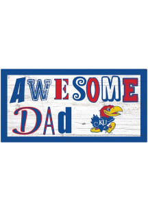 Kansas Jayhawks Awesome Dad Sign