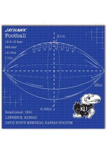Kansas Jayhawks Ball Blueprint Sign