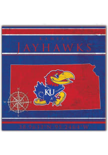 Kansas Jayhawks Coordinates Sign