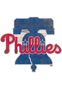 Philadelphia Phillies Distressed Logo Cutout Sign