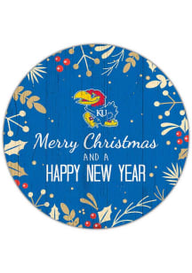 Kansas Jayhawks Merry Christmas and New Year Circle Sign