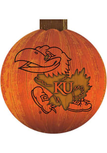 Kansas Jayhawks Halloween Pumpkin Sign