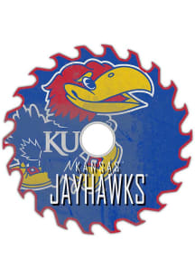 Kansas Jayhawks Rust Circular Saw Sign