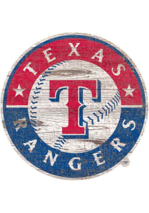 Texas Rangers Distressed Logo Cutout Sign