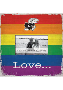 Kansas Jayhawks Love Pride Picture Frame