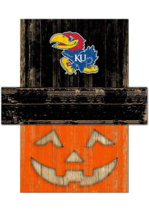 Kansas Jayhawks Pumpkin Head Sign