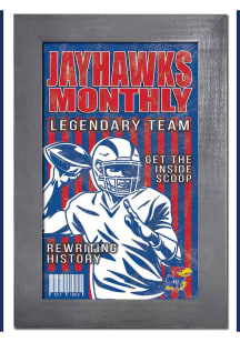 Kansas Jayhawks 11x19 Framed Monthly Sign