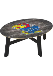 Kansas Jayhawks Distressed Wood Blue Coffee Table