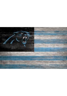 Carolina Panthers Distressed Flag 11x19 Sign