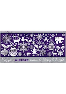 K-State Wildcats Merry and Bright Sign - Purple