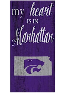 K-State Wildcats My Heart State Sign - Purple