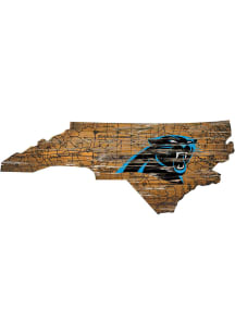 Carolina Panthers Distressed State 24 Inch Sign