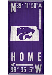 K-State Wildcats Coordinate Sign - Purple