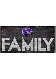 K-State Wildcats Family 6x12 Sign - Purple