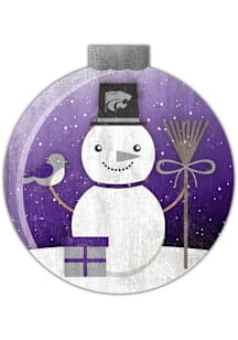 K-State Wildcats Snowglobe 12 Inch Sign - Purple